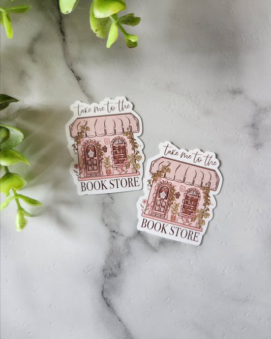 Take Me To The Bookstore Vinyl Sticker
