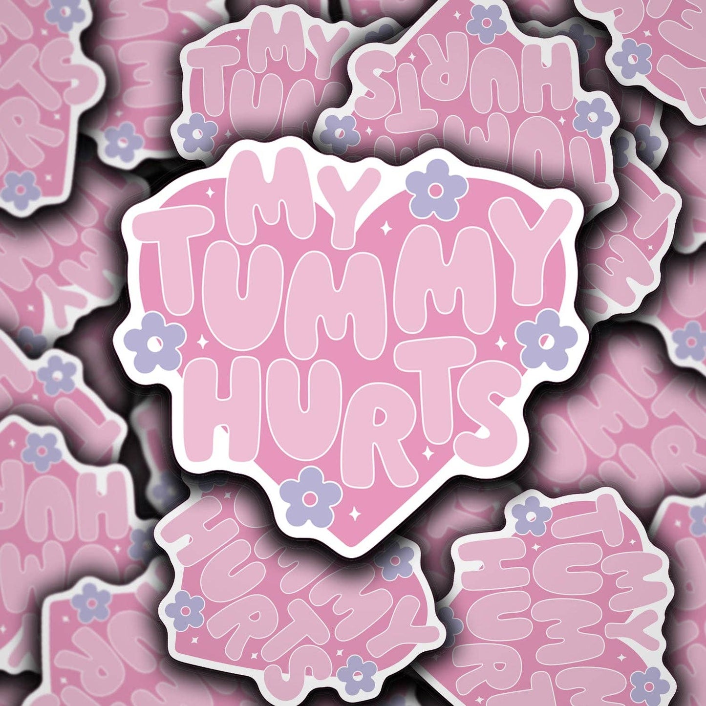 My Tummy Hurts Heart Vinyl Sticker