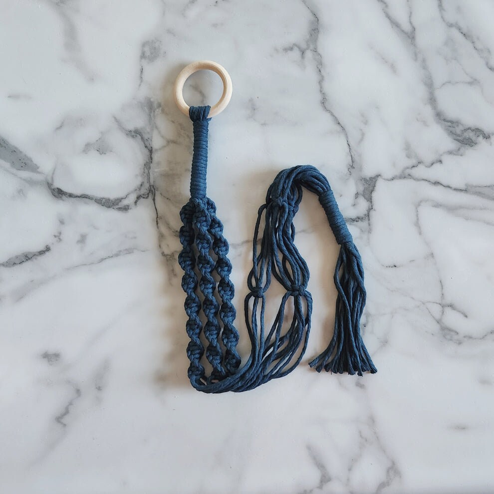 Macrame Plant Hanger - Navy Blue